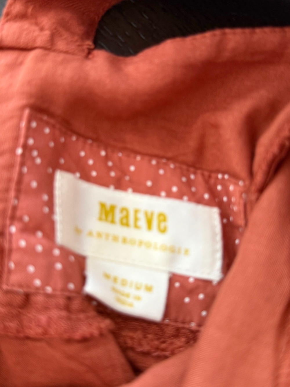 Maeve Rust Button-Front Dress - Picture 4 of 8